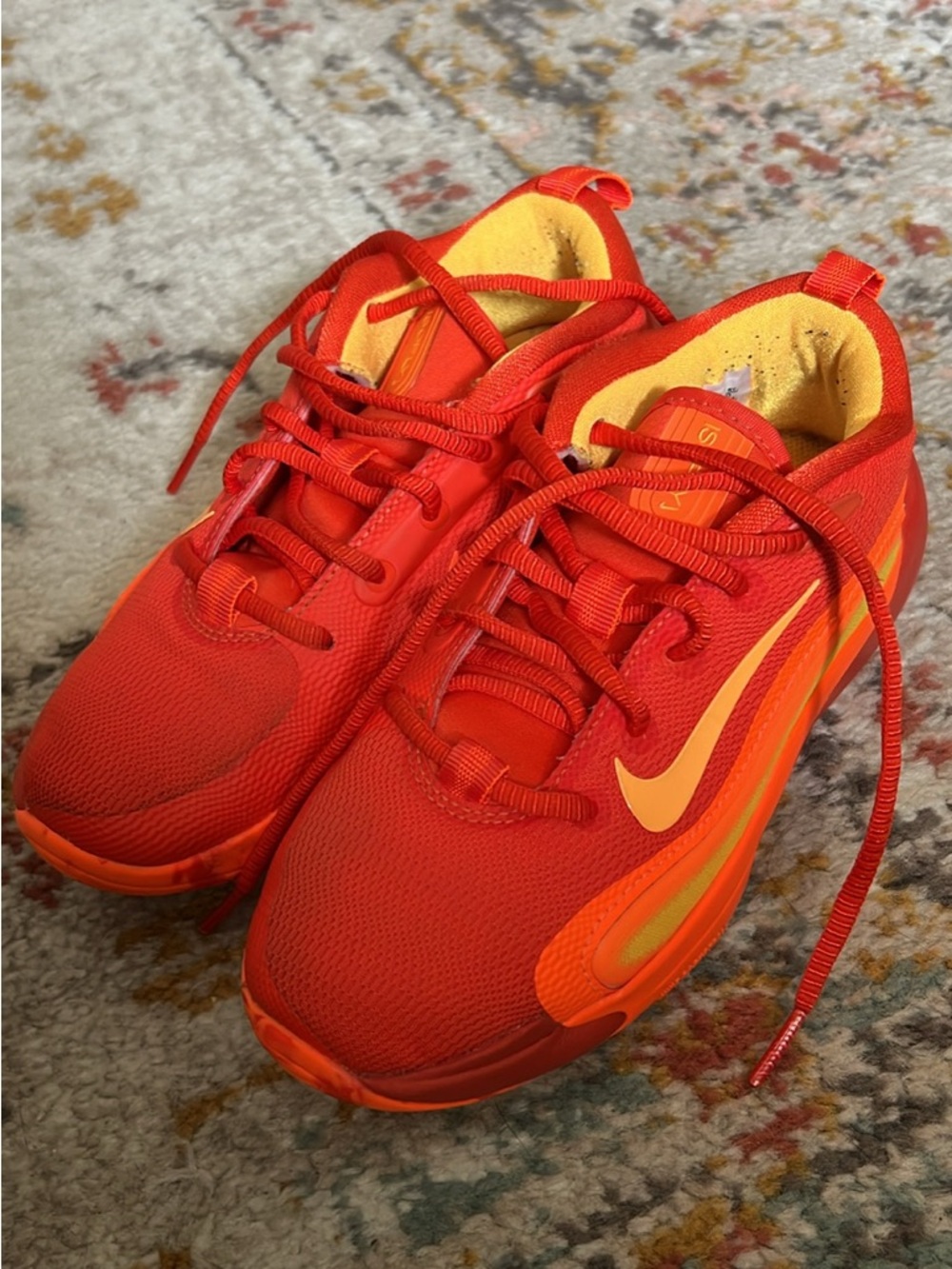 Nike Kids Bright Orange Lace-Up Sneakers